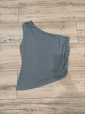 Amazon One-Shoulder Tank Top - Slate Gray
